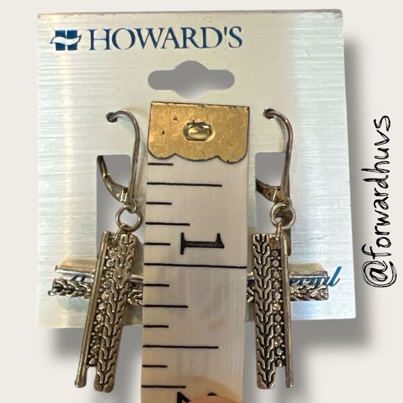 Bundle Sale 3 for $15 | Howard’s Silver Tone Cross Earrings – 1 3/4 Inches - Picture 5 of 8